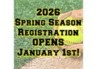 2026 Spring Season Registration opens 1/1!